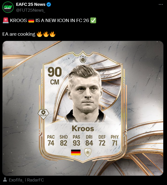 Kompletnie NIEGRYWALNA KARTA IKONY Toniego Kroosa w grze EA Sports FC 26! O.o